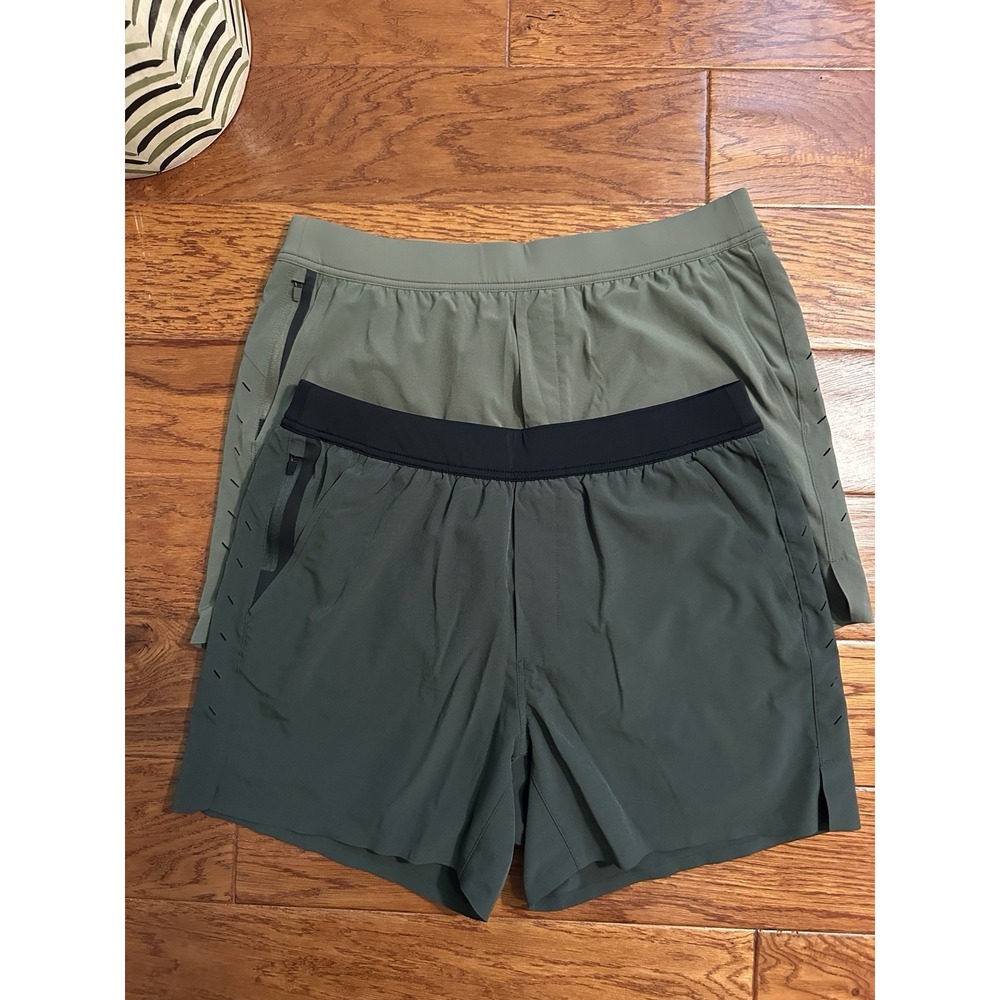 Lot of 2 Ten Thousand Interval Short Micro-X Mens Large Lined Gym 5"